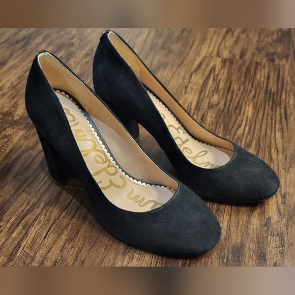 Sam Edelman Shoes - Sam Edelman Black Leather Stillsman Block Heel Pump Size 6